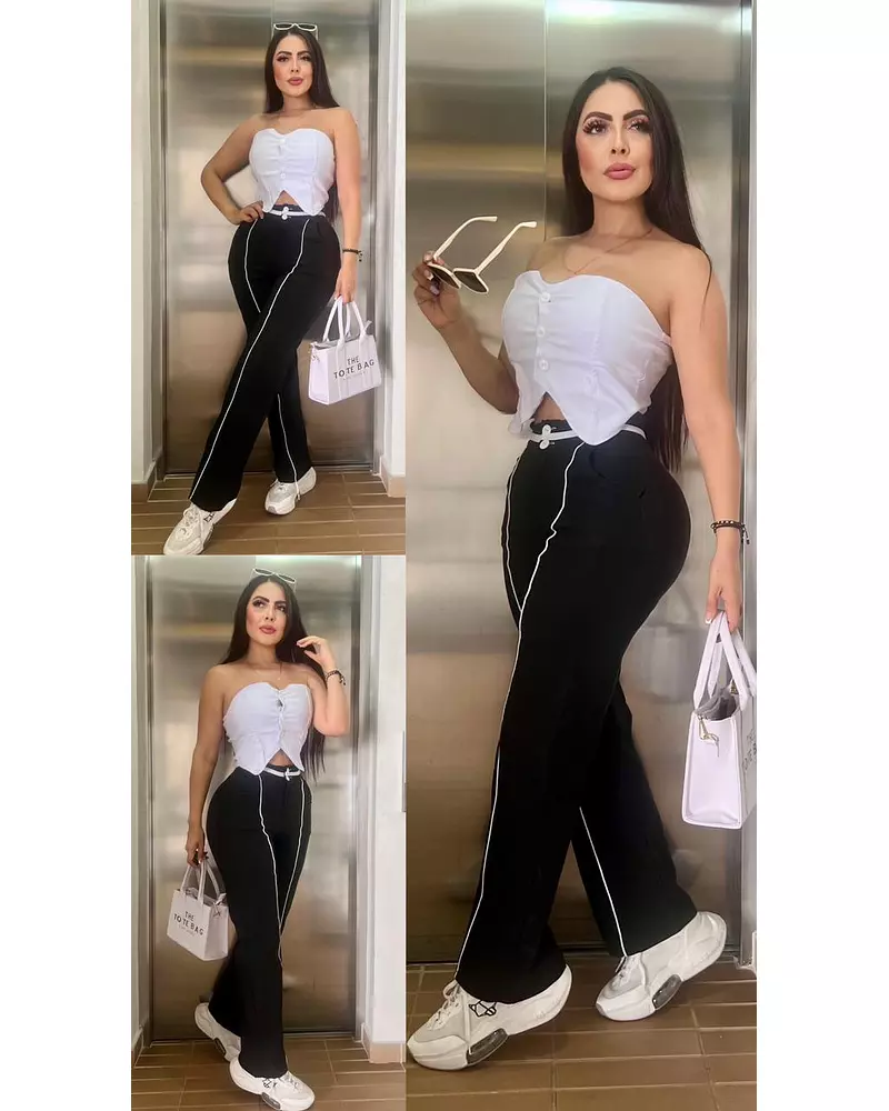 Blusa Blanca + Pantalon Negro