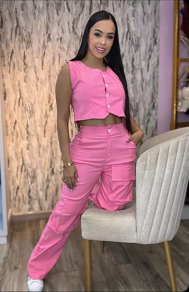 Blusa Rosada + Pantalón Rosado