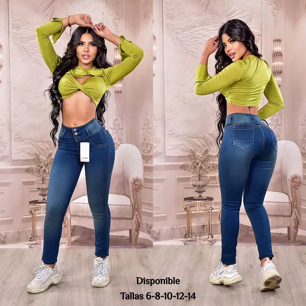 Jean Azul Oscuro Para Dama