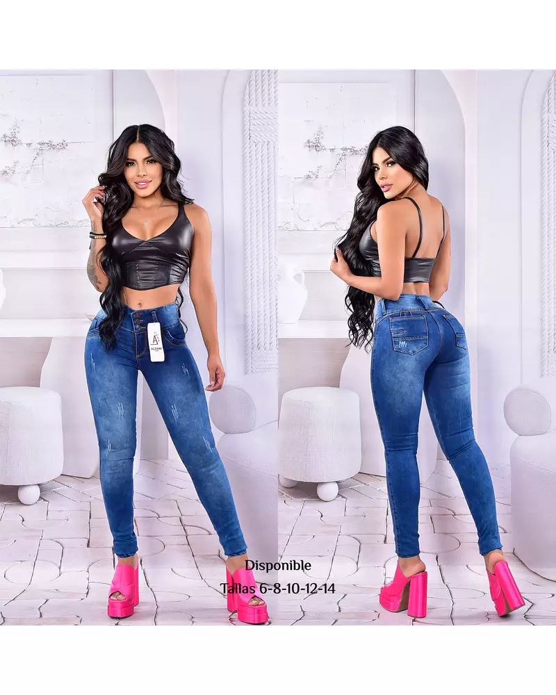 Jean Azul Con Degrade Para Dama