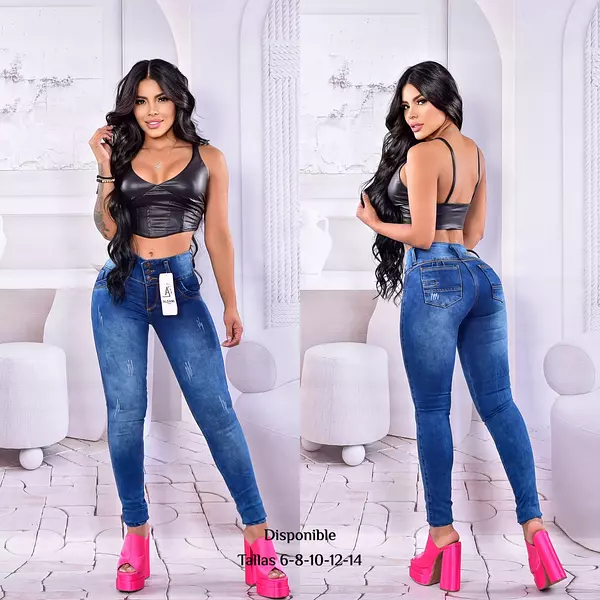 Jean Azul Con Degrade Para Dama