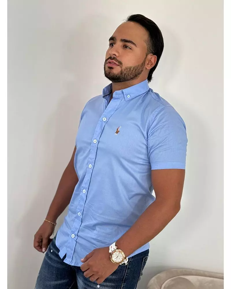 Camisa Azul Para Hombre